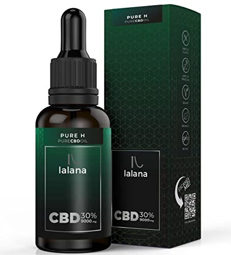 LALANA CBD Oil - PURE H Aceite cañamo con 30% CBD | 30ml | 9000 mg de CBD | Fórmula mejorada - Aceite cannabidiol orgánico, limoneno y piperina | 0% THC.